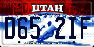 UT license plate D652IF