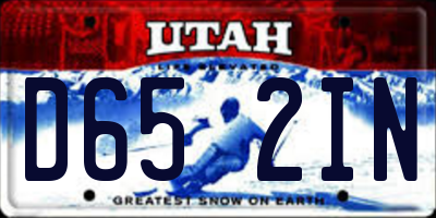 UT license plate D652IN