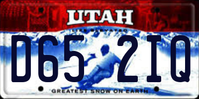 UT license plate D652IQ