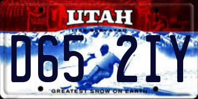 UT license plate D652IY