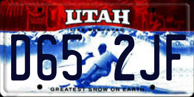UT license plate D652JF