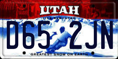UT license plate D652JN