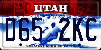 UT license plate D652KC