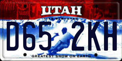 UT license plate D652KH