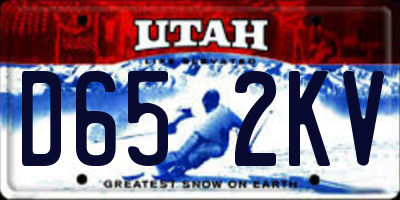 UT license plate D652KV