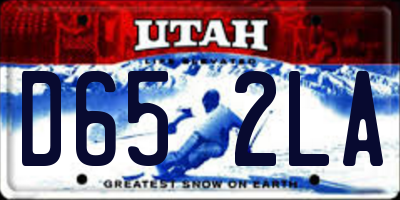 UT license plate D652LA