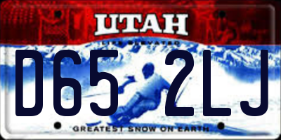 UT license plate D652LJ