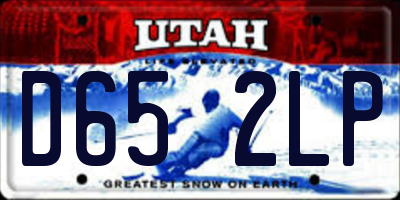 UT license plate D652LP