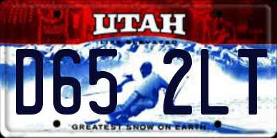 UT license plate D652LT