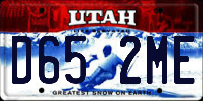 UT license plate D652ME