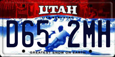 UT license plate D652MH