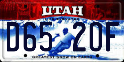 UT license plate D652OF