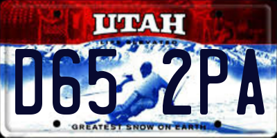 UT license plate D652PA