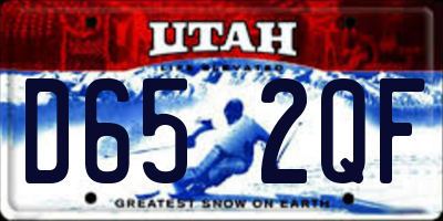 UT license plate D652QF