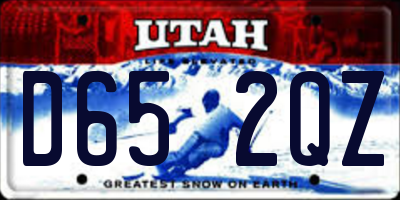 UT license plate D652QZ