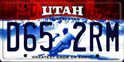 UT license plate D652RM