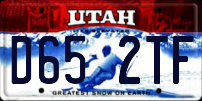 UT license plate D652TF