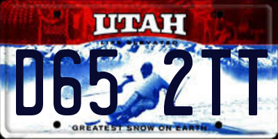 UT license plate D652TT