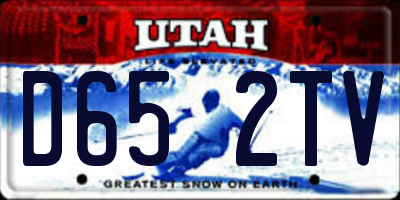 UT license plate D652TV