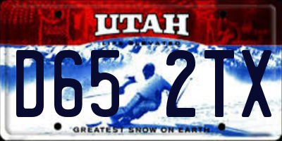 UT license plate D652TX