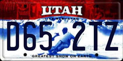 UT license plate D652TZ
