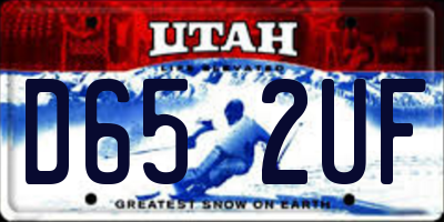 UT license plate D652UF