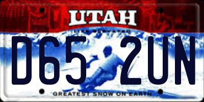 UT license plate D652UN