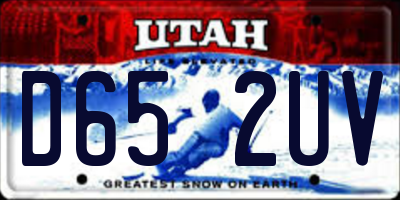 UT license plate D652UV