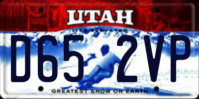 UT license plate D652VP