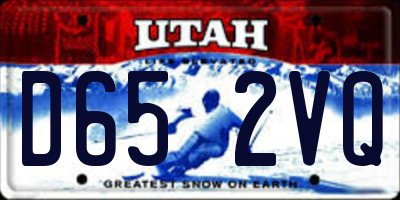 UT license plate D652VQ