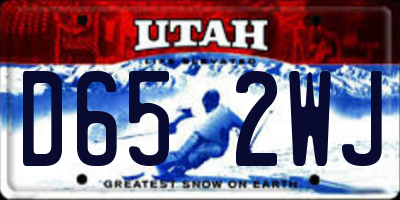 UT license plate D652WJ