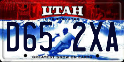 UT license plate D652XA