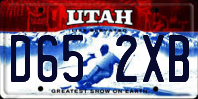 UT license plate D652XB