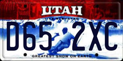UT license plate D652XC