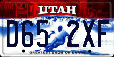 UT license plate D652XF