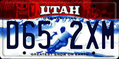 UT license plate D652XM