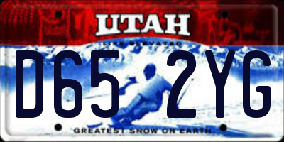 UT license plate D652YG