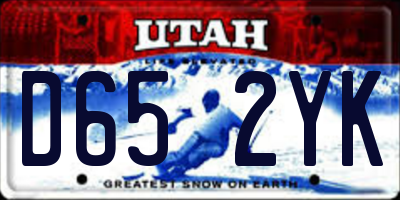 UT license plate D652YK