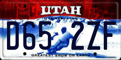 UT license plate D652ZF
