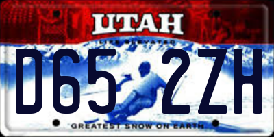 UT license plate D652ZH