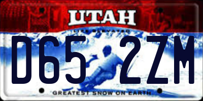 UT license plate D652ZM