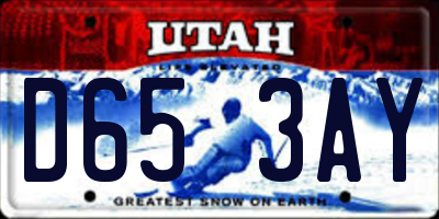 UT license plate D653AY