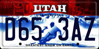 UT license plate D653AZ