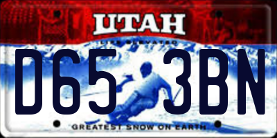 UT license plate D653BN