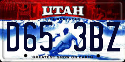 UT license plate D653BZ