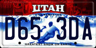 UT license plate D653DA