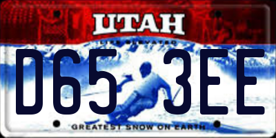 UT license plate D653EE
