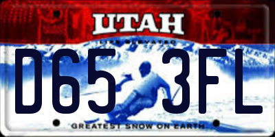 UT license plate D653FL