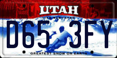 UT license plate D653FY