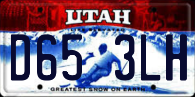 UT license plate D653LH